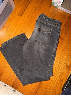 Size 15 Women’s Hipster Cargo Jeans Dark Blue